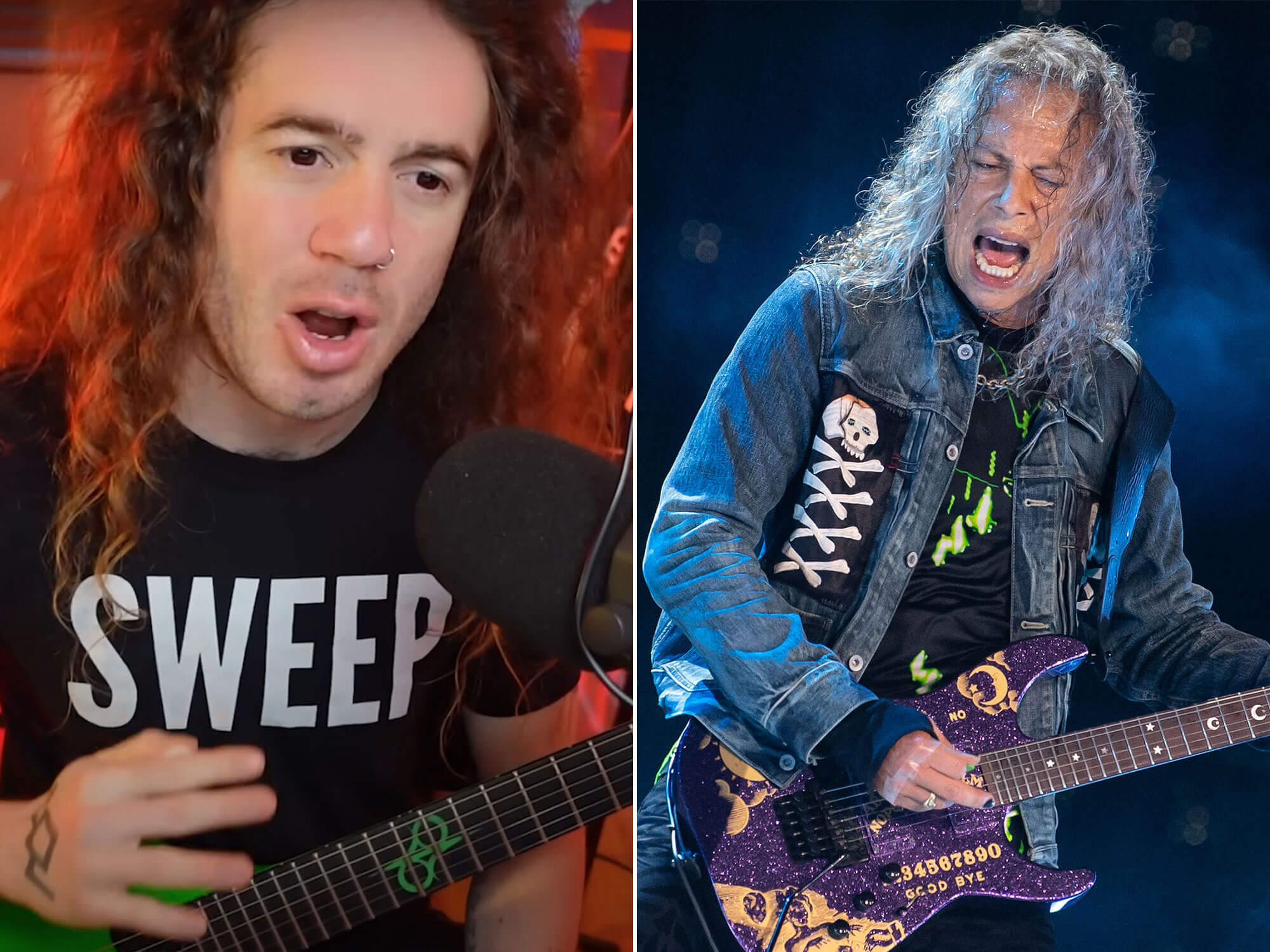 [L-R] Bradley Hall and Kirk Hammett