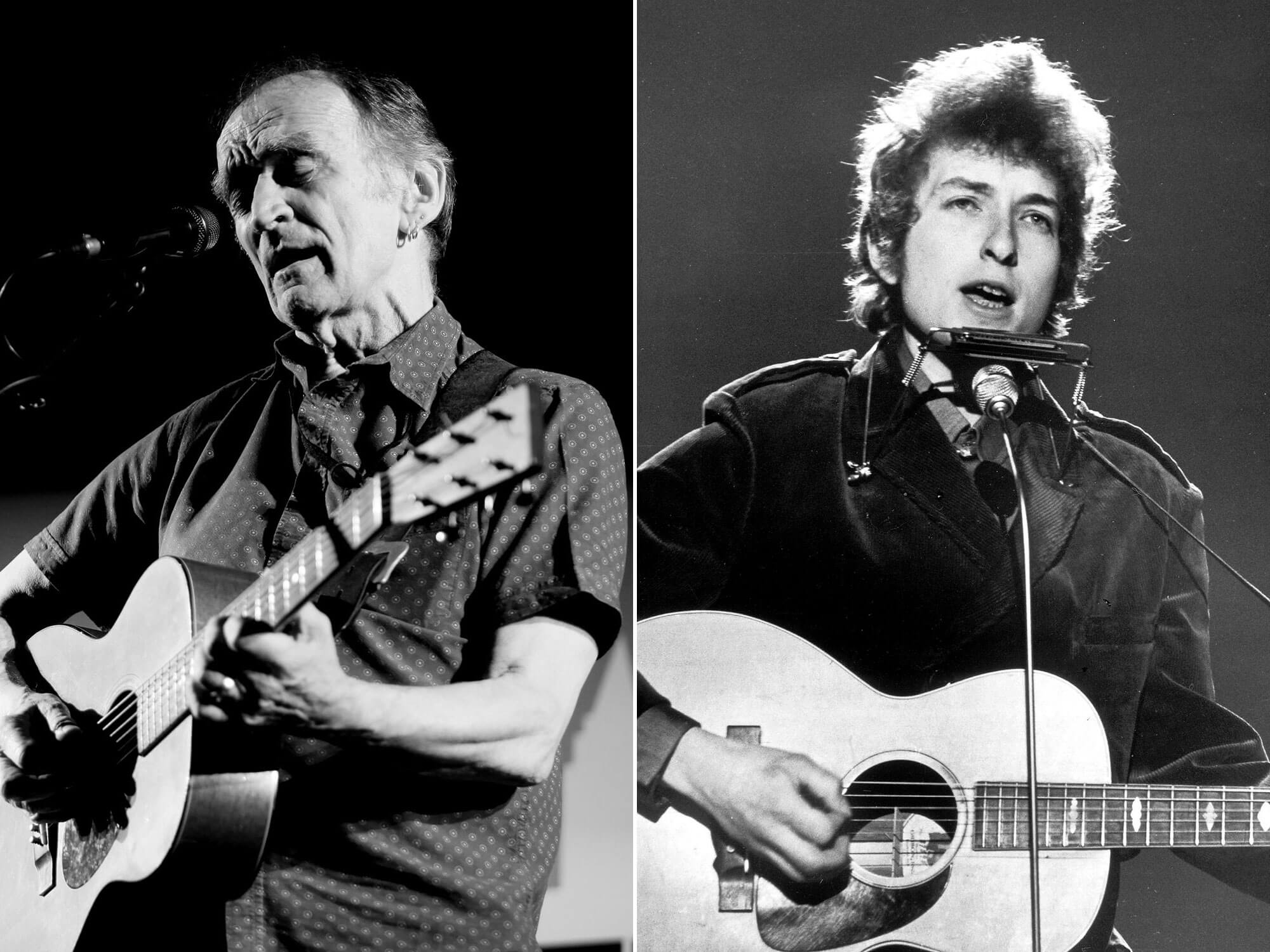 [L-R] Martin Carthy and Bob Dylan