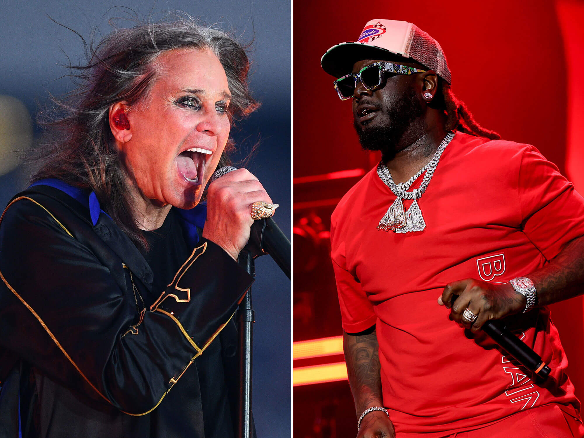 [L-R] Ozzy Osbourne and T-Pain