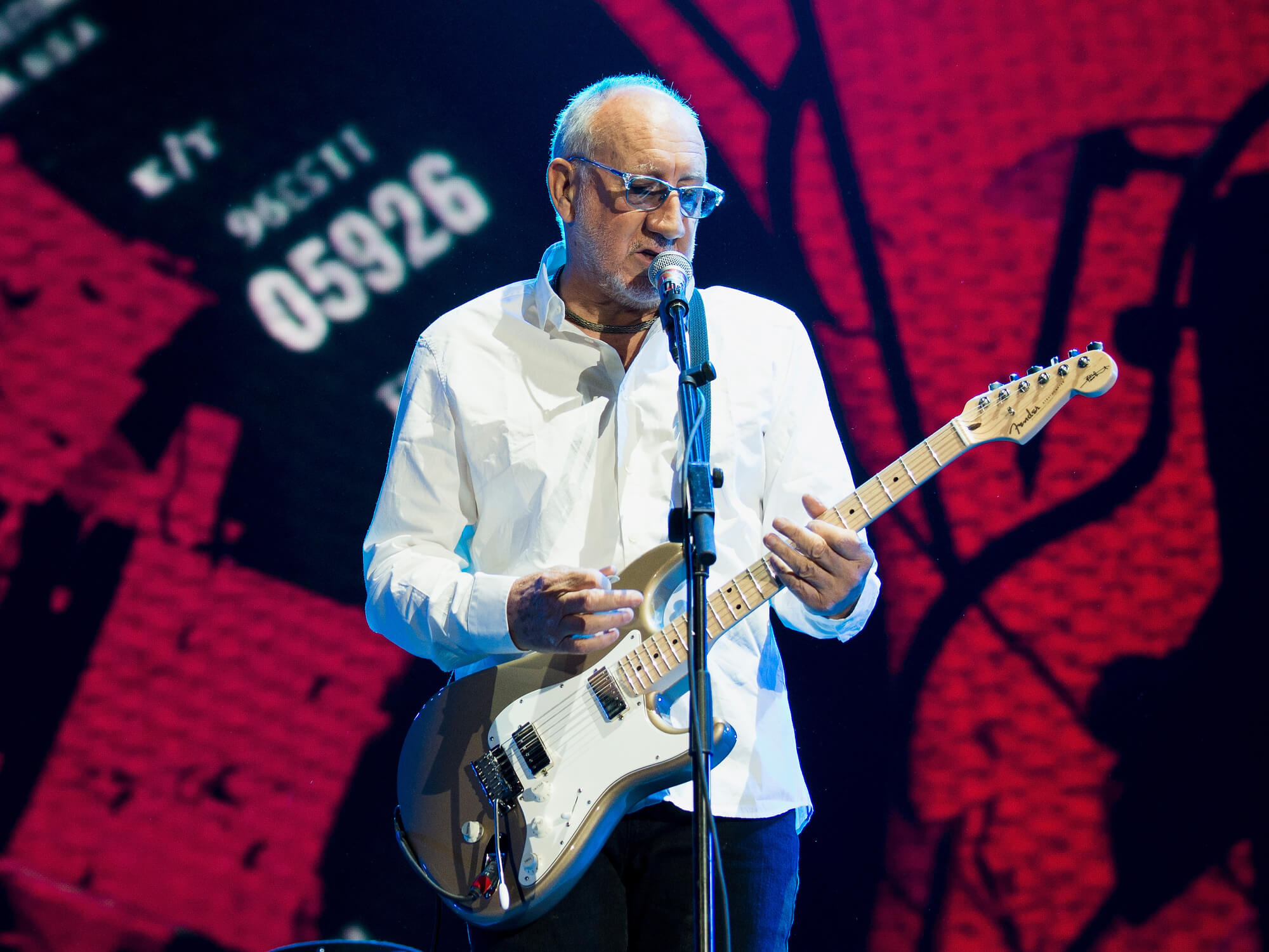 Pete Townshend of The Who performs