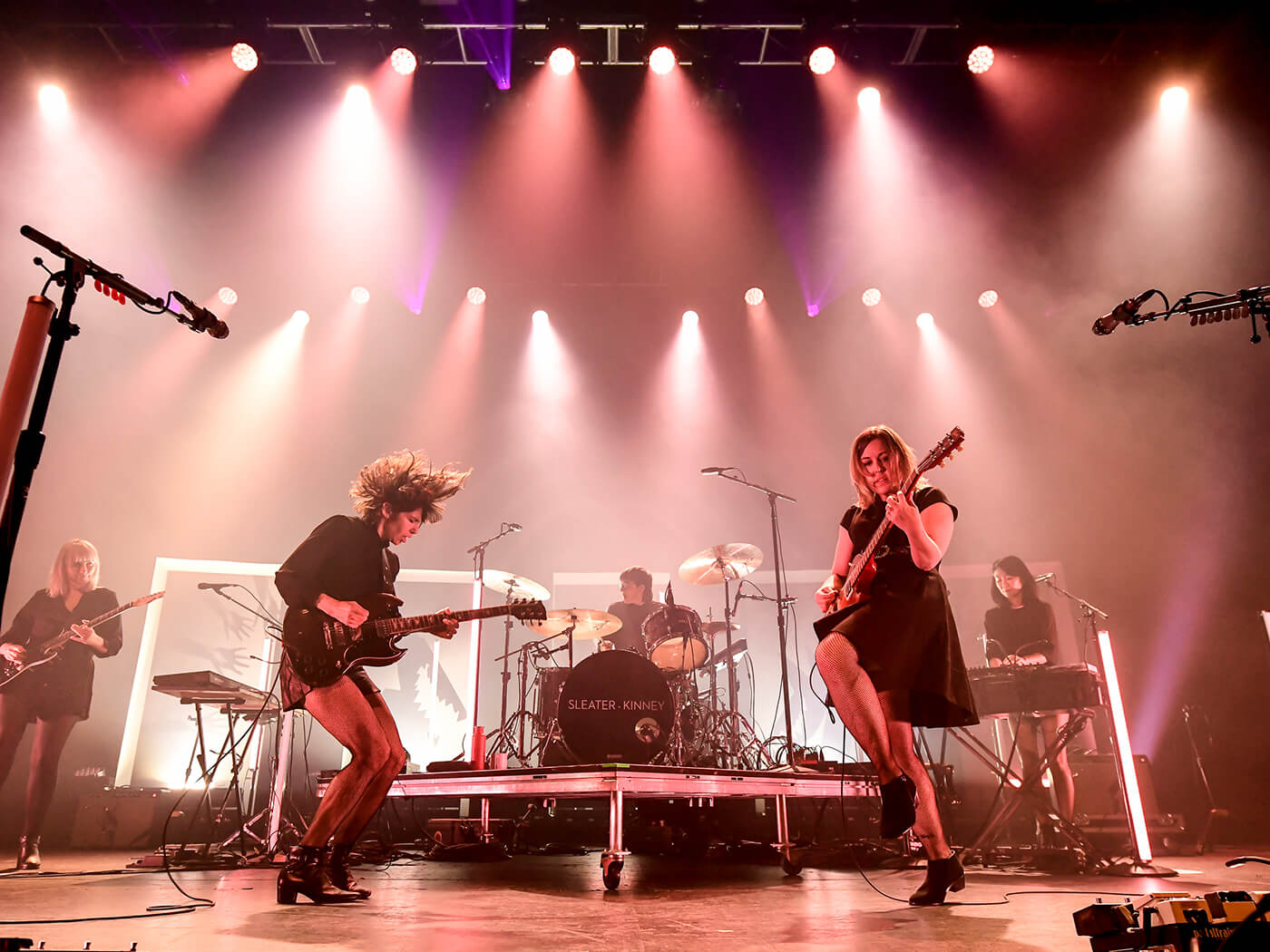 Sleater-Kinney performing at the Fox Theater in Oakland, California, 2019, photo by Steve Jennings/WireImage via Getty Images