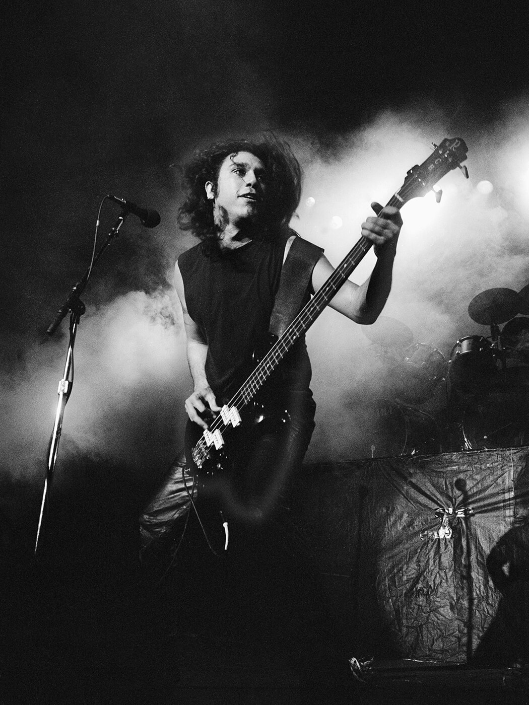 Tom Araya performing in the 1980s, photo by Alison S. Braun/CORBIS via Getty Images