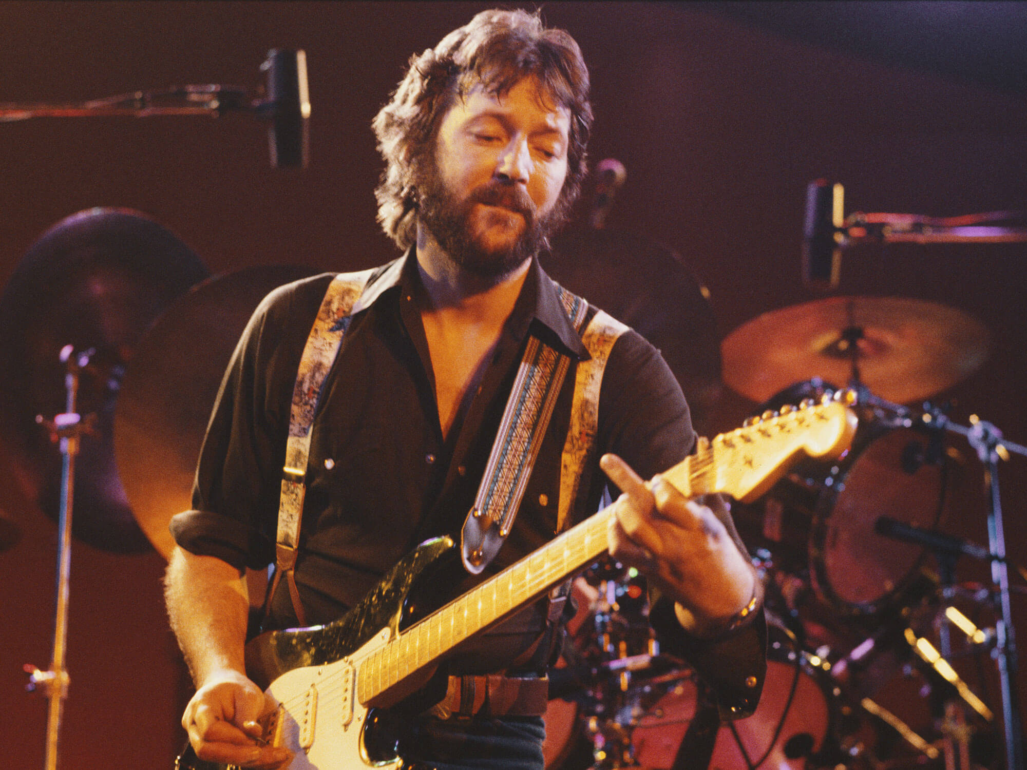Eric Clapton performing onstage