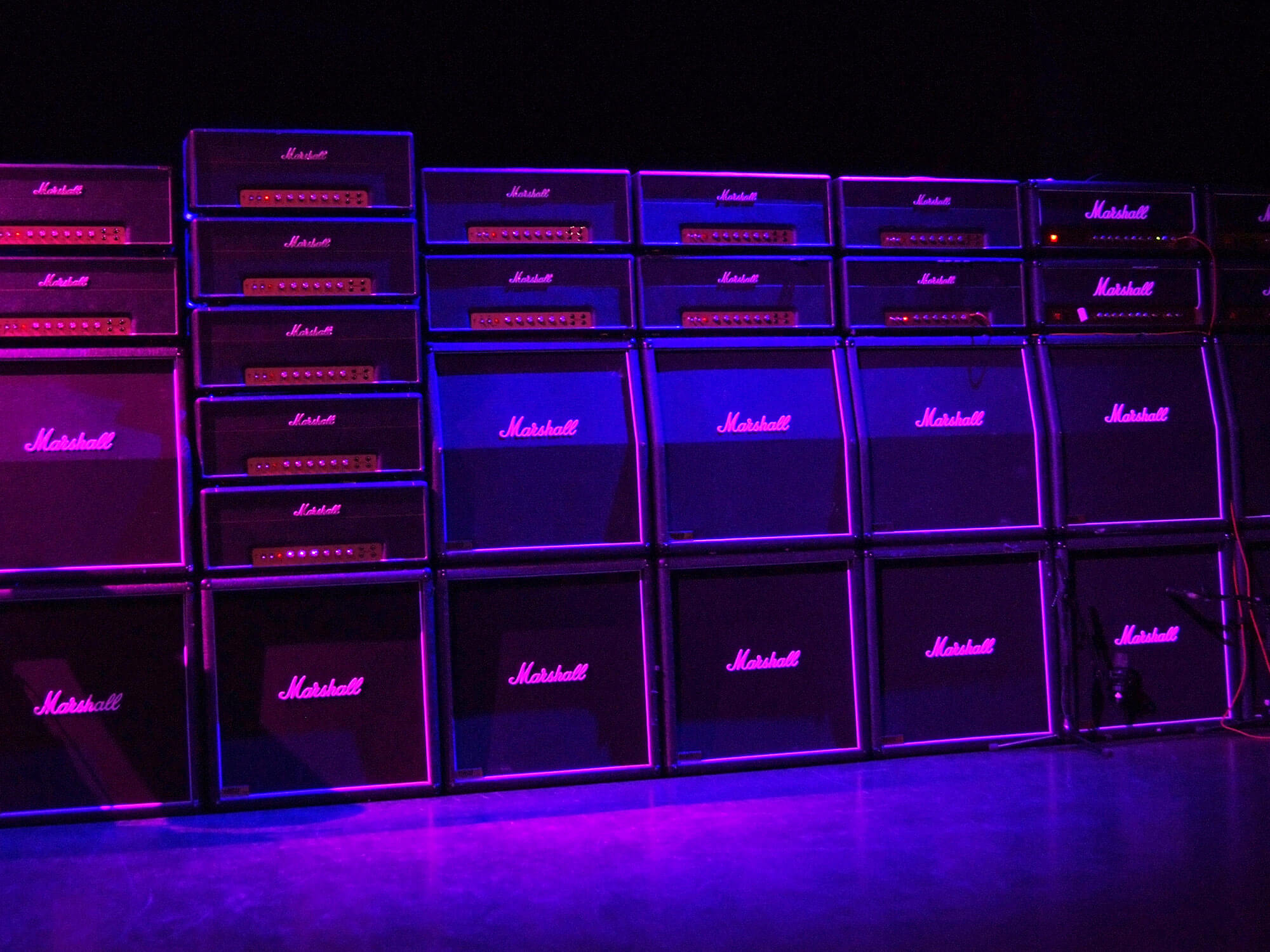 Marshall amps in a stack
