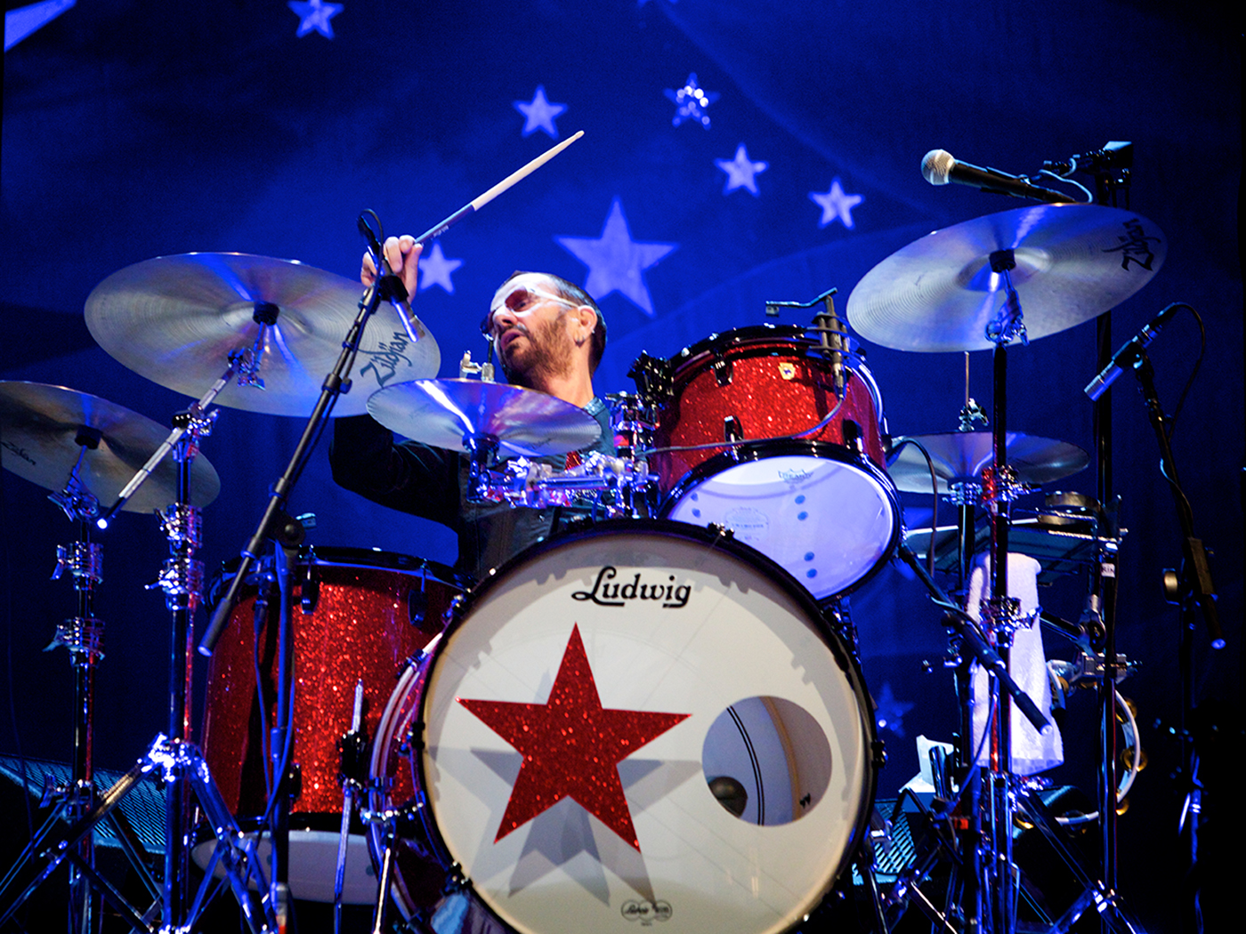 Ringo Starr performing, photo by Michael Hurcomb/Corbis via Getty Images