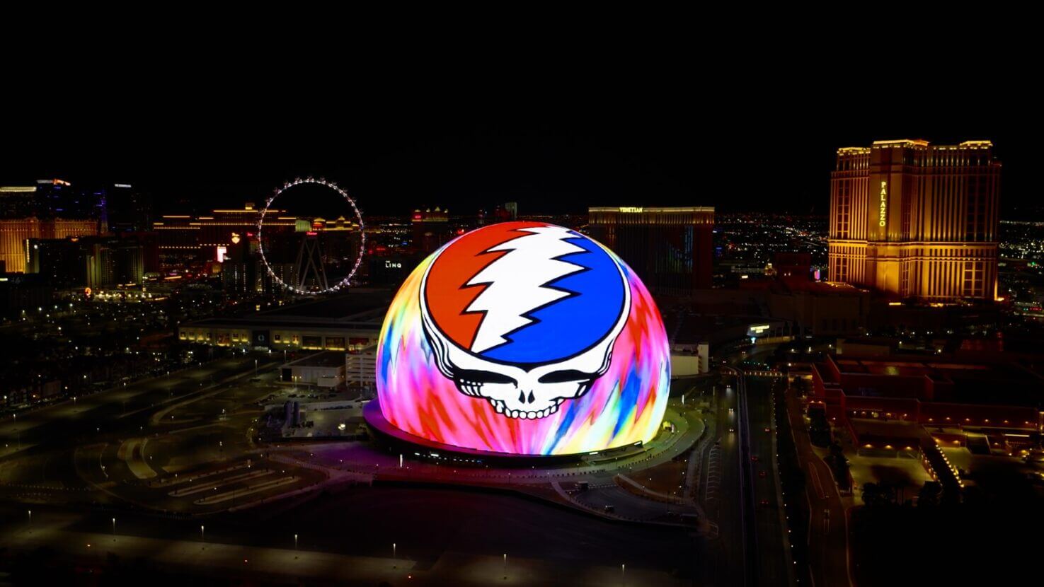 Dead & Company logo on the Las Vegas Sphere