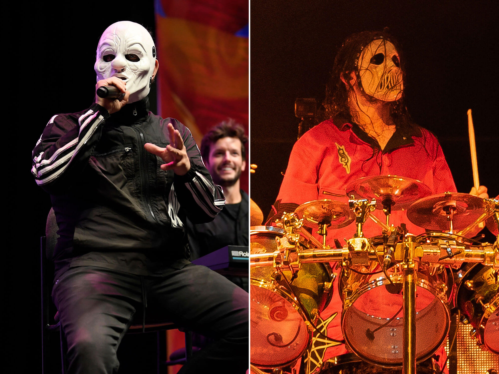 [L-R] Shawn “Clown” Crahan and Jay Weinberg