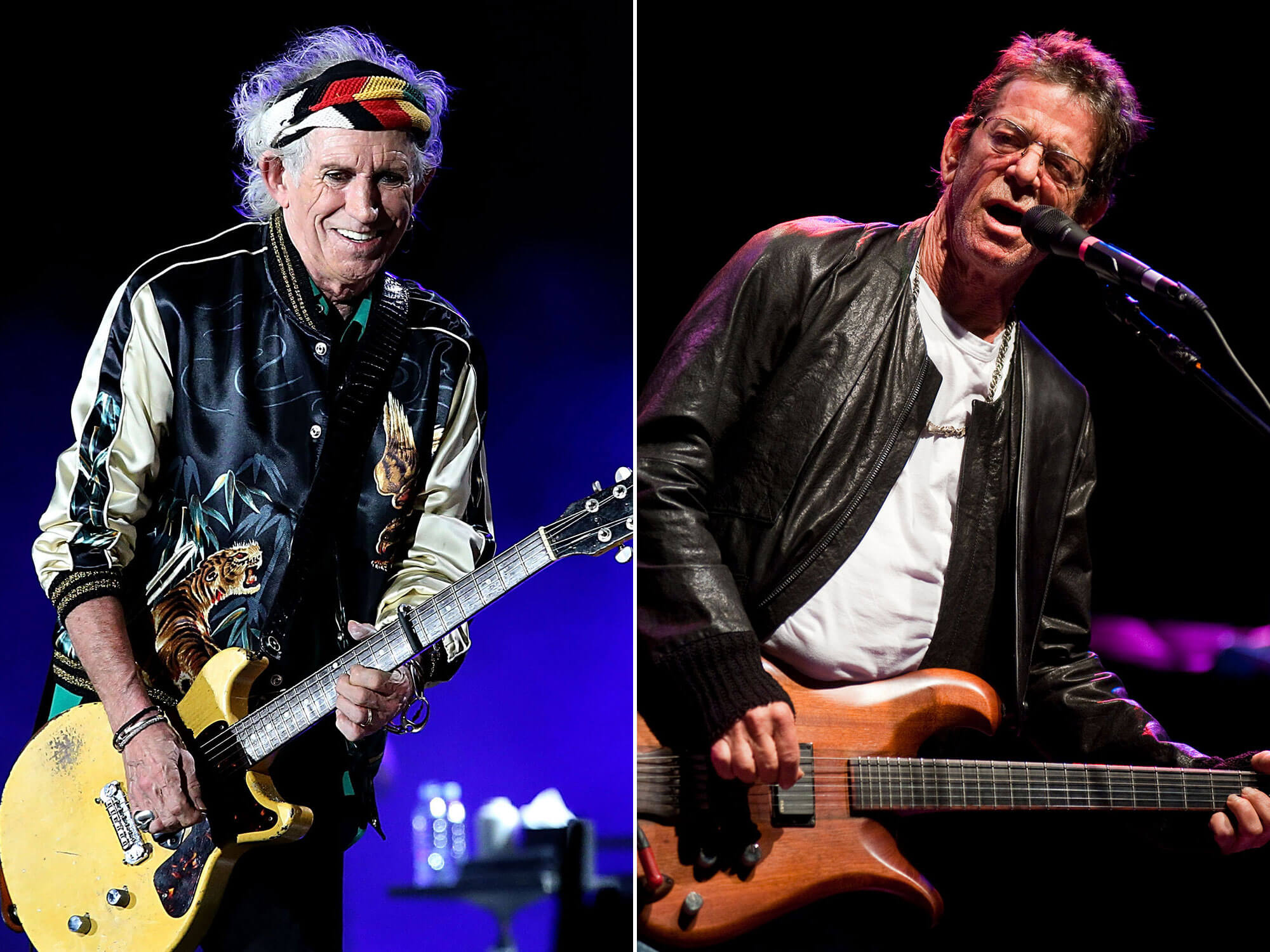 [L-R] Keith Richards and Lou Reed