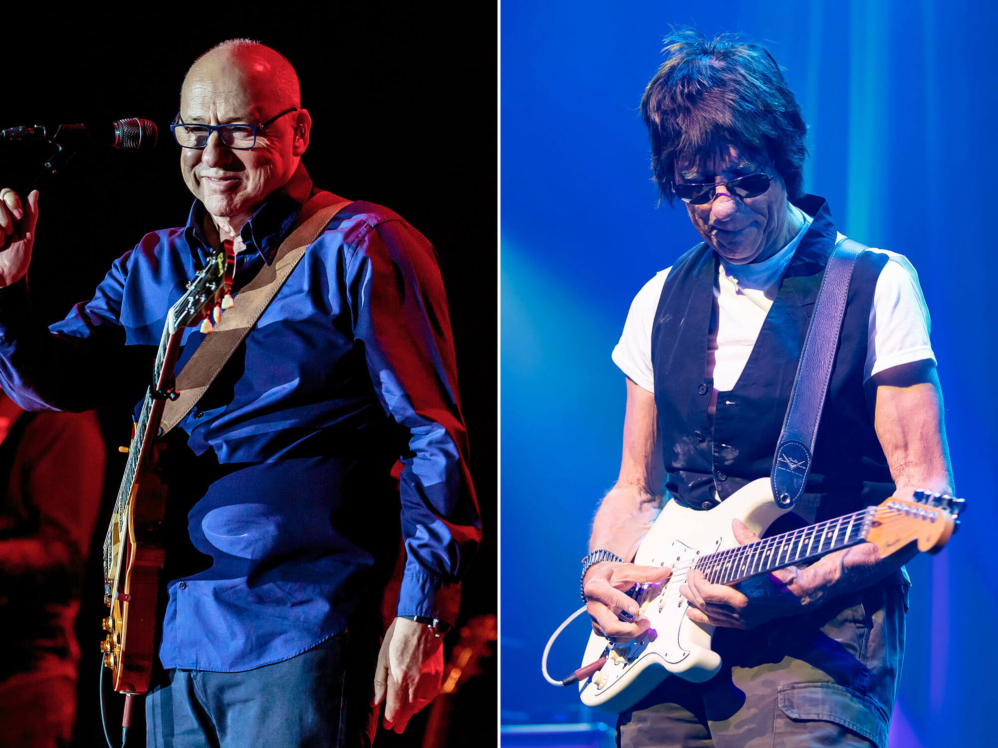 [L-R] Mark Knopfler and Jeff Beck
