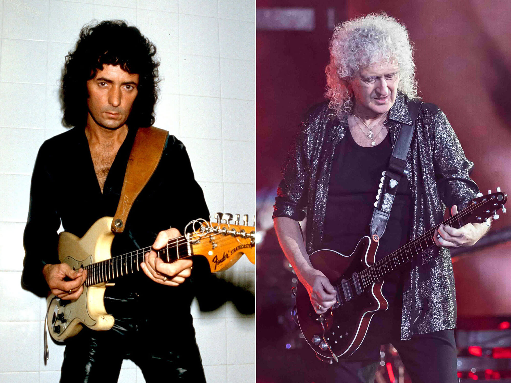 [L-R] Ritchie Blackmore and Brian May
