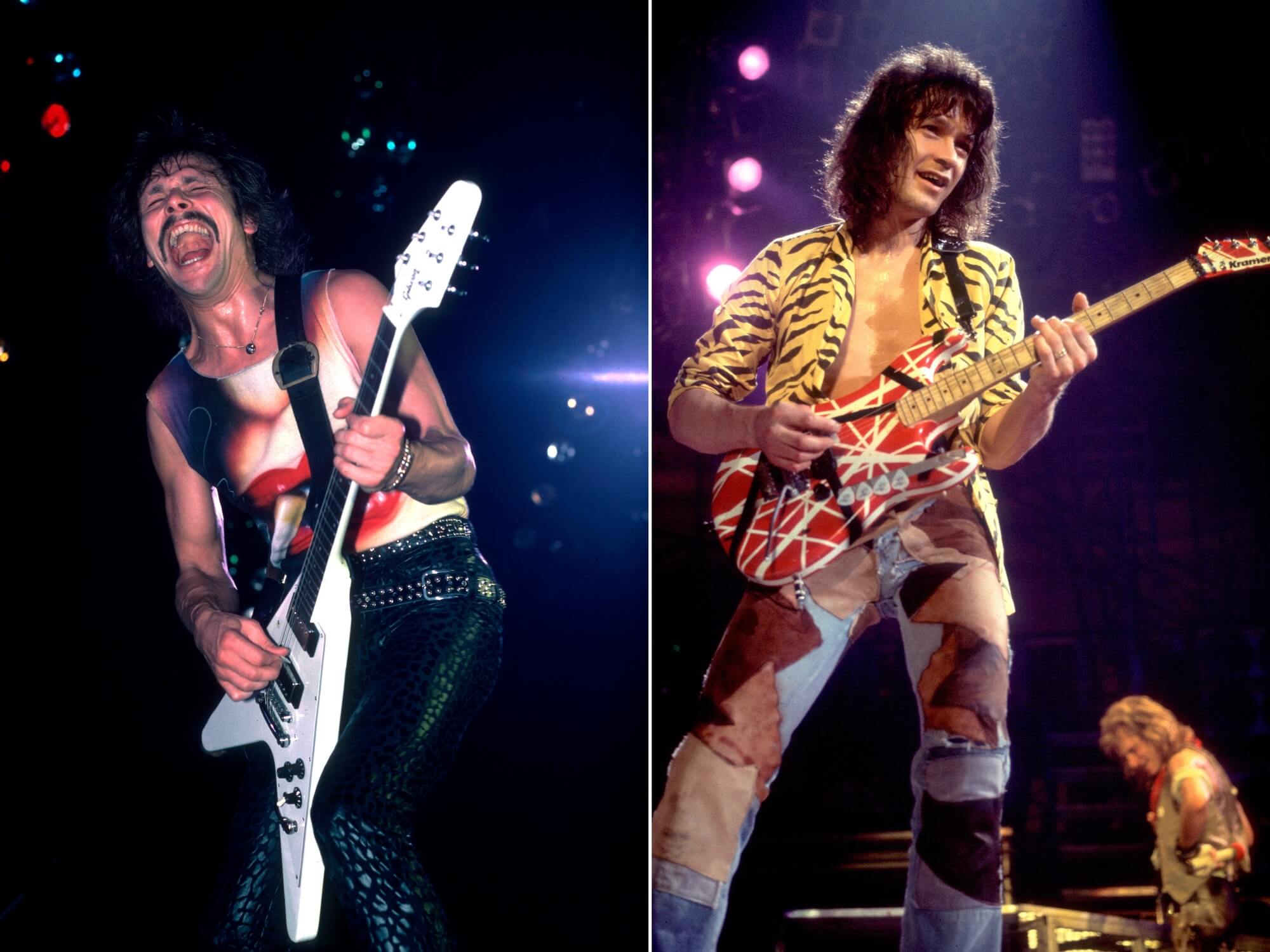 [L-R] Scorpions' Rudolf Schenker and Eddie Van Halen