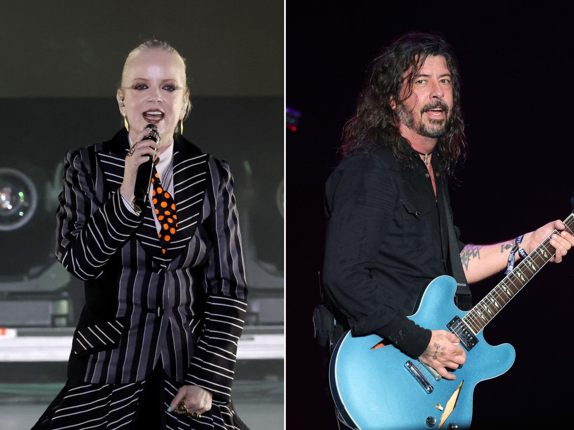 Shirley Manson of Garbage and Foo Fighters' Dave Grohl