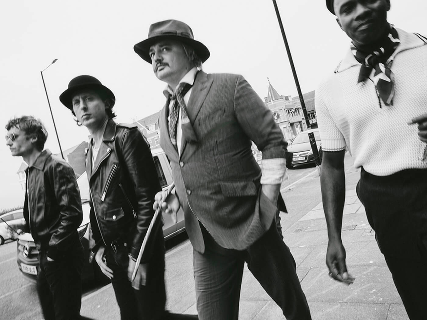 The Libertines photographed in black and white, 2023, photo by Ed Cooke