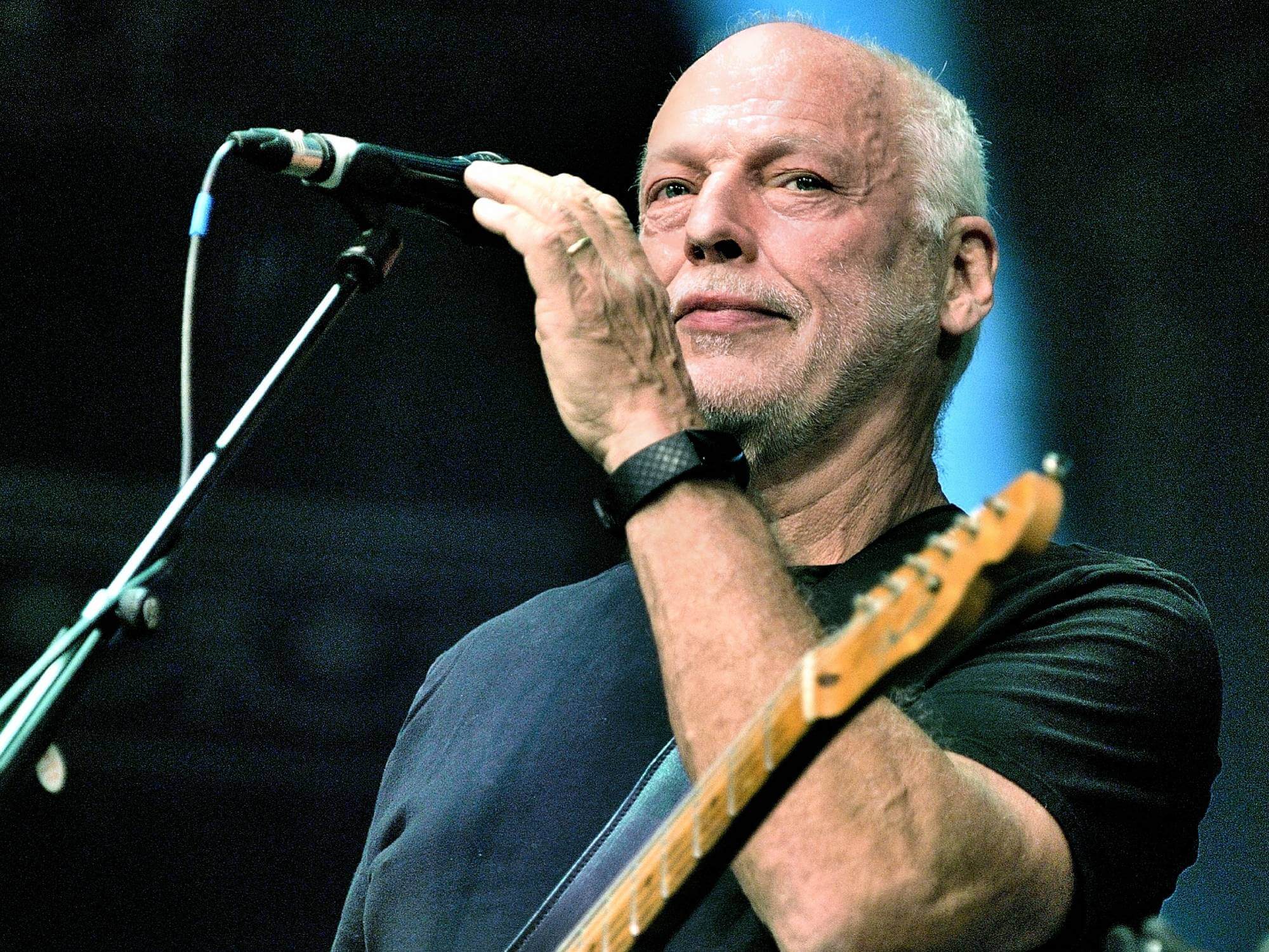 David Gilmour performing onstage