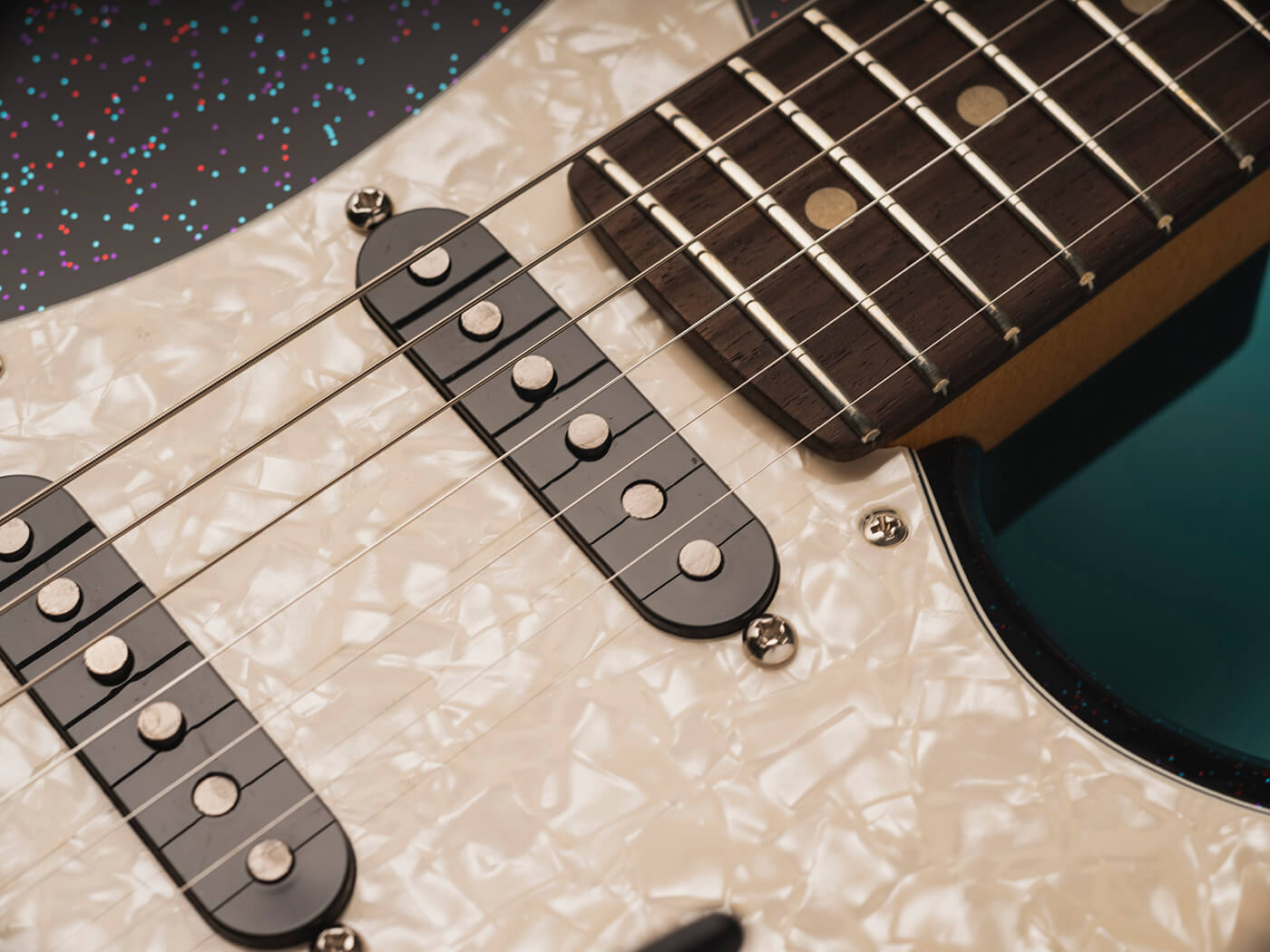 70th Anniversary Player Stratocaster neck and middle pickups, photo by Adam Gasson