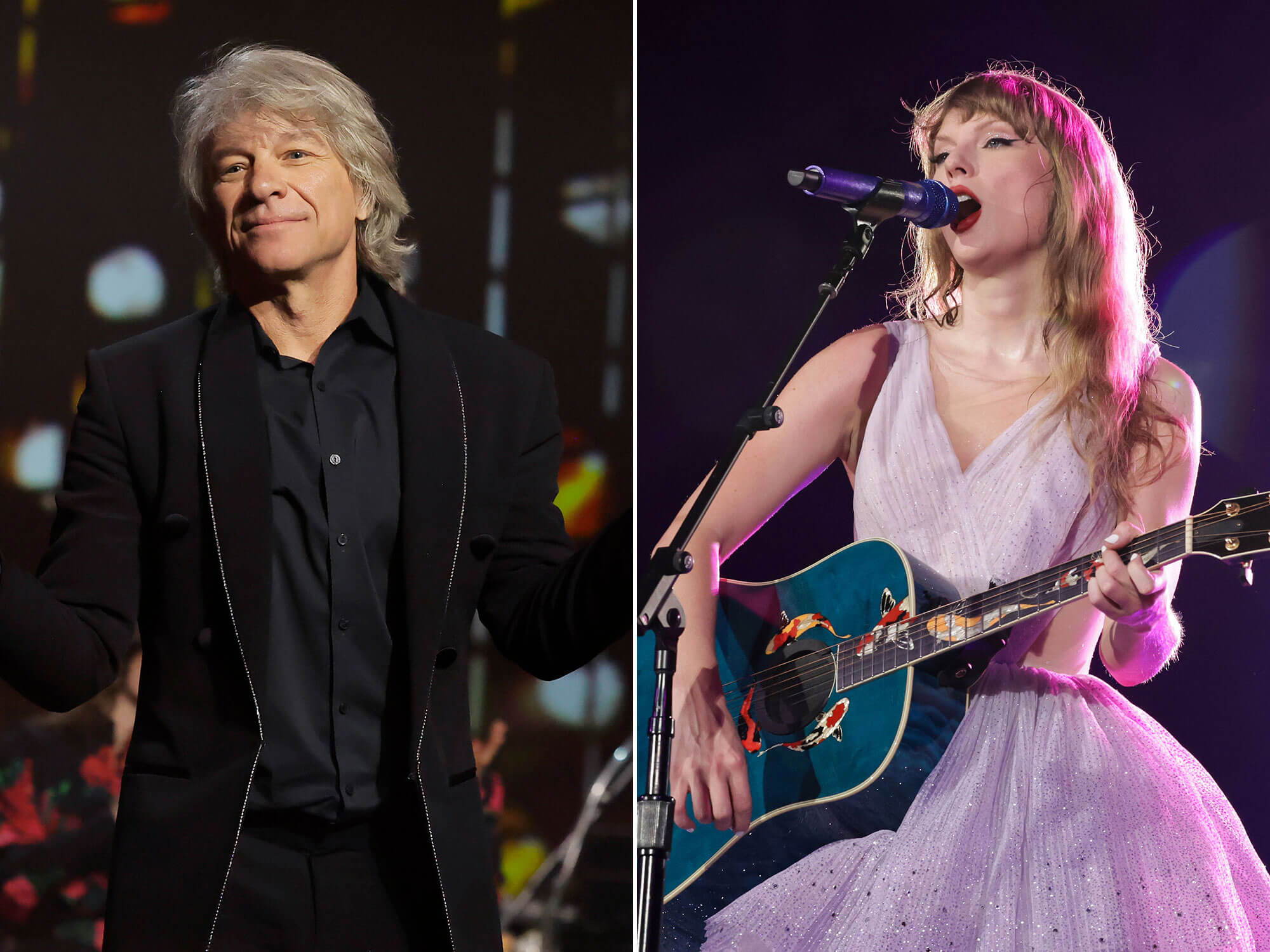 [L-R] Jon Bon Jovi and Taylor Swift