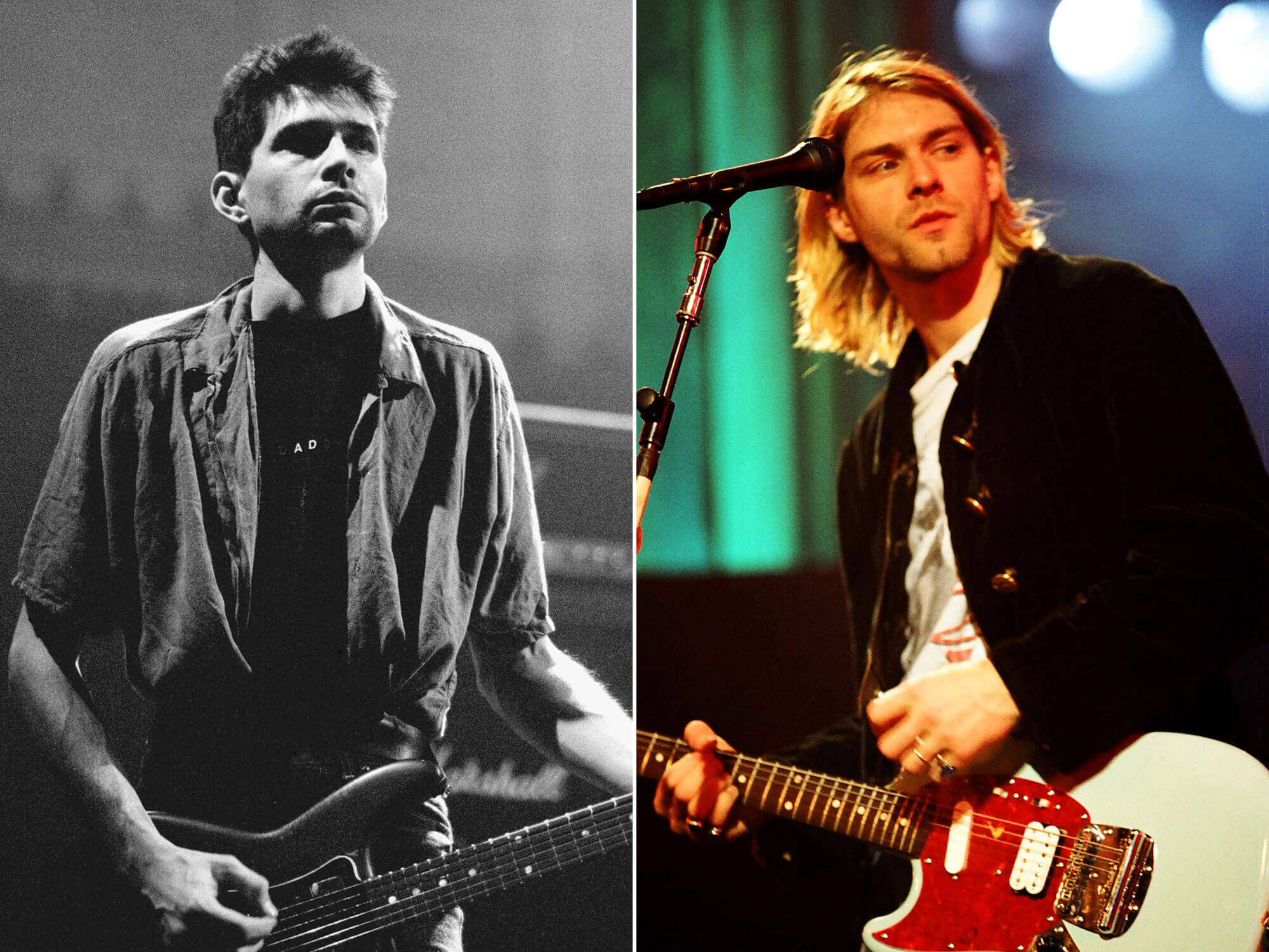 [L-R] Steve Albini and Kurt Cobain
