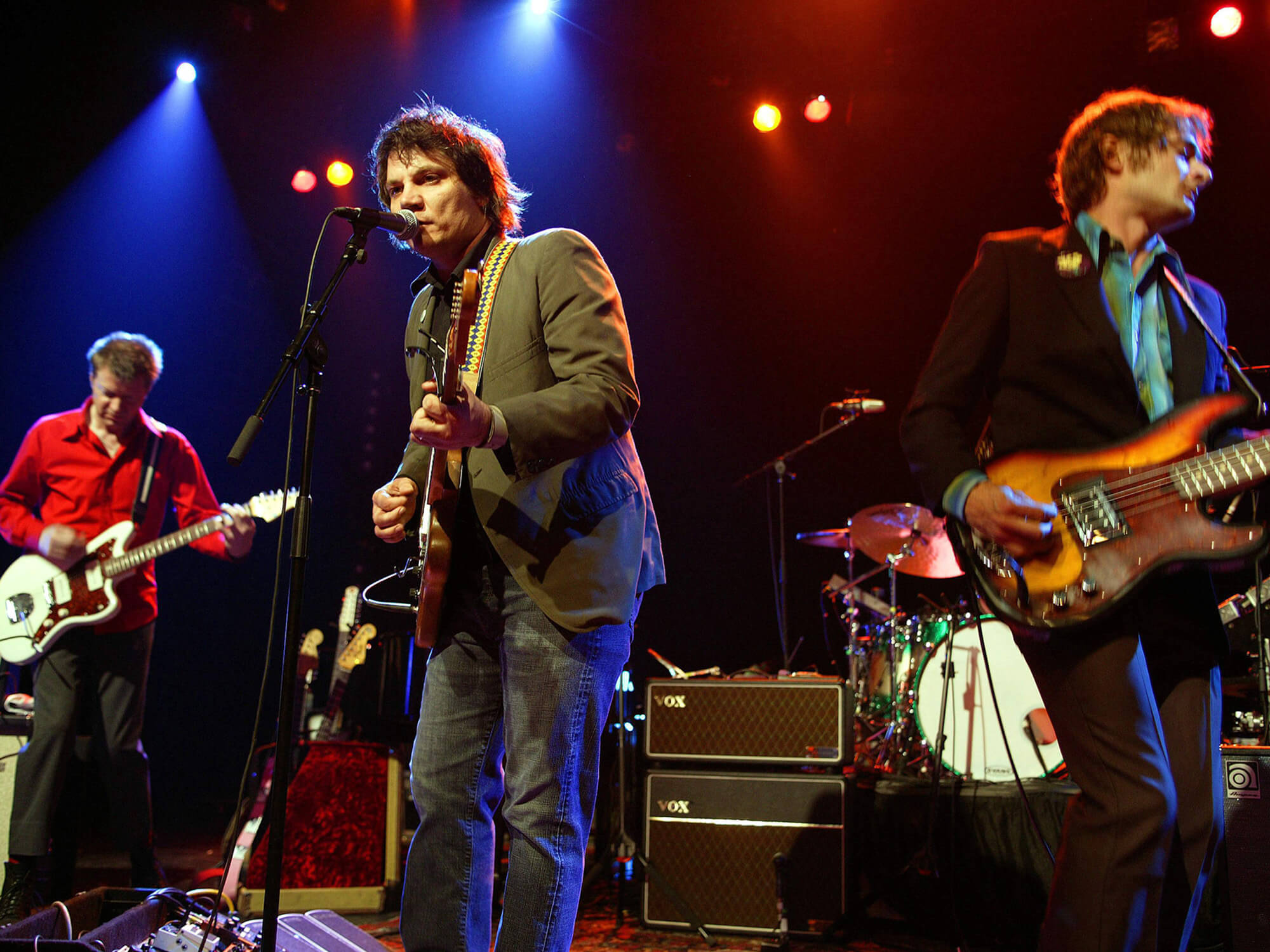 Wilco performing in 2005, photo by Mick Hutson/Redferns via Getty Images