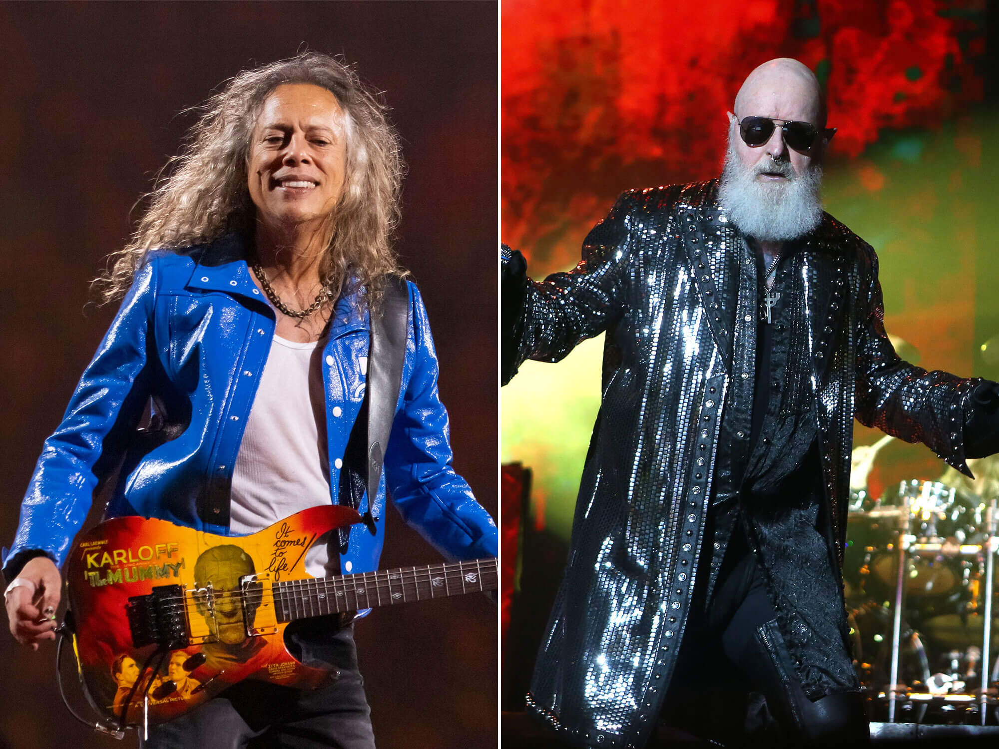 [L-R] Kirk Hammett and Rob Halford