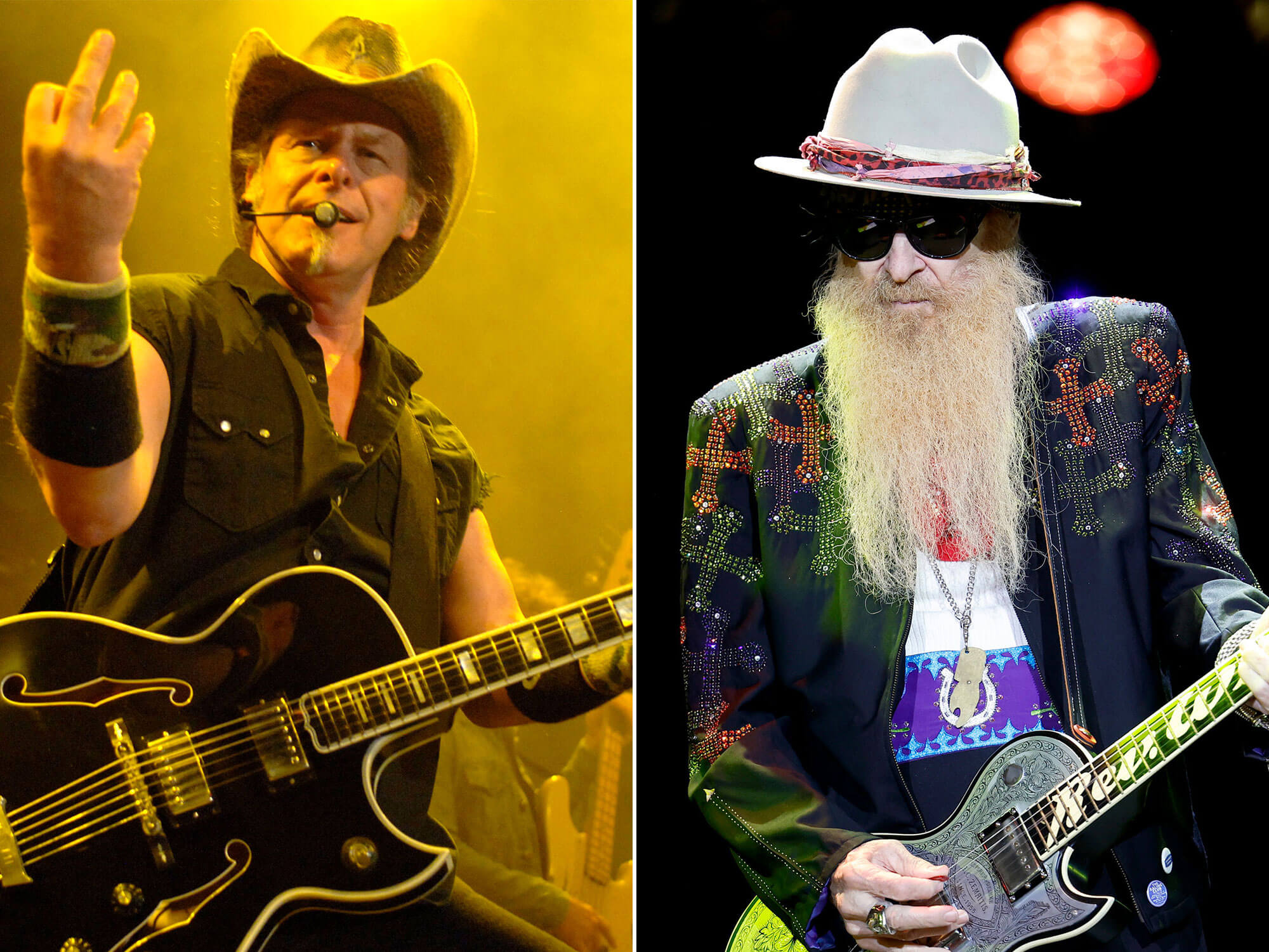 [L-R] Ted Nugent and Billy Gibbons